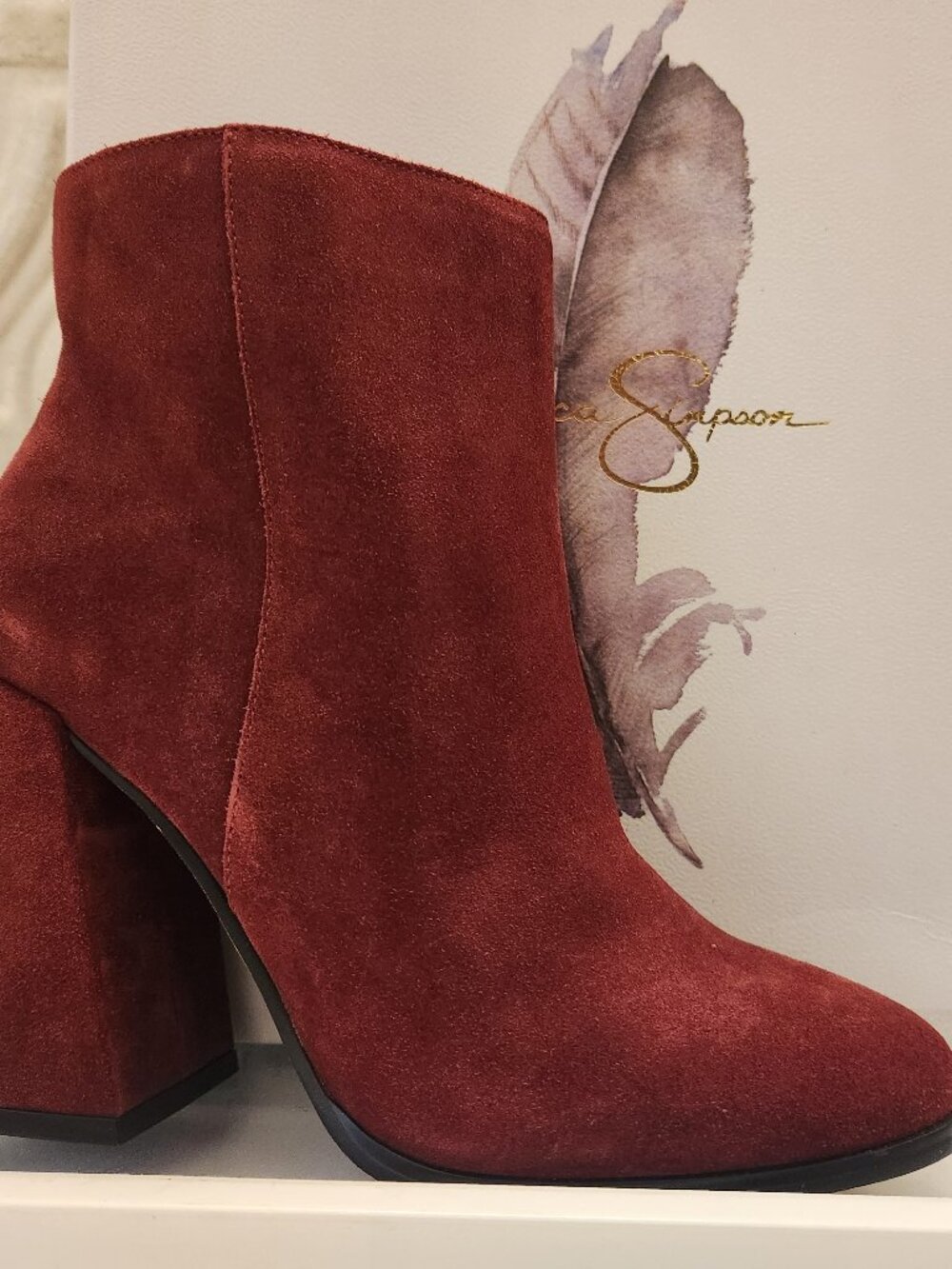 Jessica Simpson Suede Leather " Burdete" Booties. NIB. Size: various